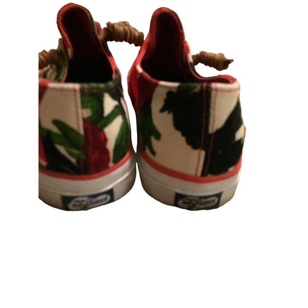 Milly for Sperry Top-Sider Sneakers Womens 9M Used Red Floral - Picture 13 of 16